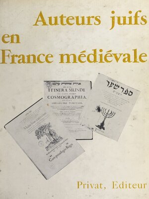cover image of Auteurs juifs en France médiévale